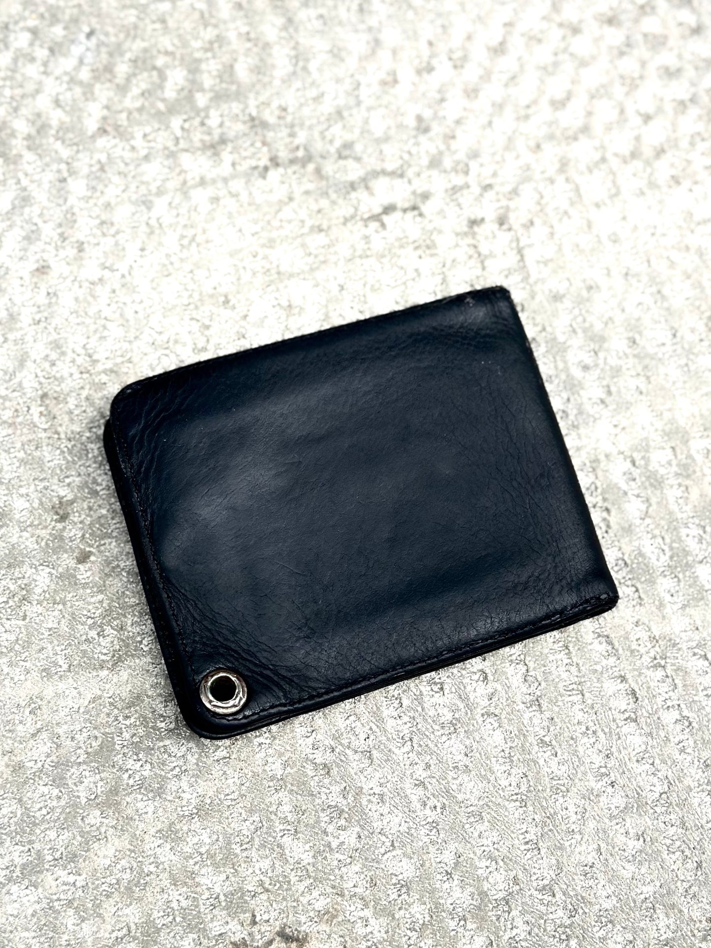 CHROME HEARTS Fleur De Lis 1Snap Leather Bifold Wallet