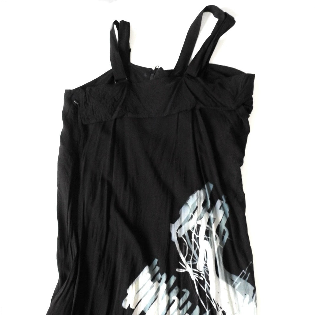 Yohji Yamamoto +Noir SS20 Abstract Print Dress