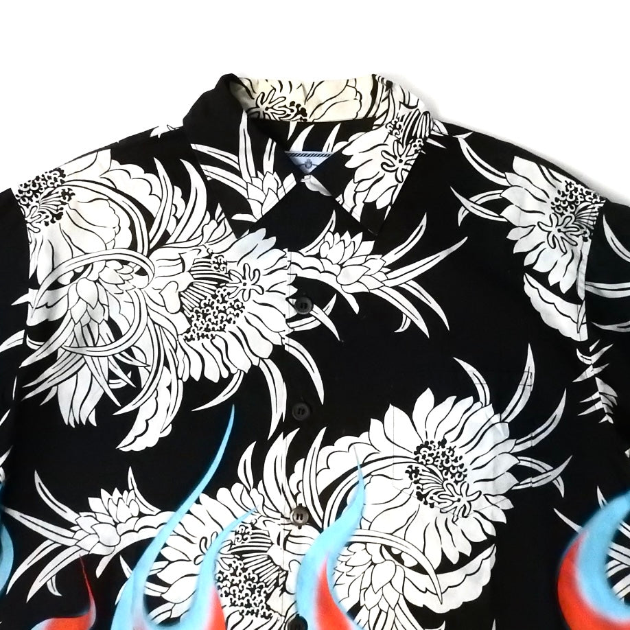 PRADA DAHILA FLAME SS18 BOWLING SHIRT