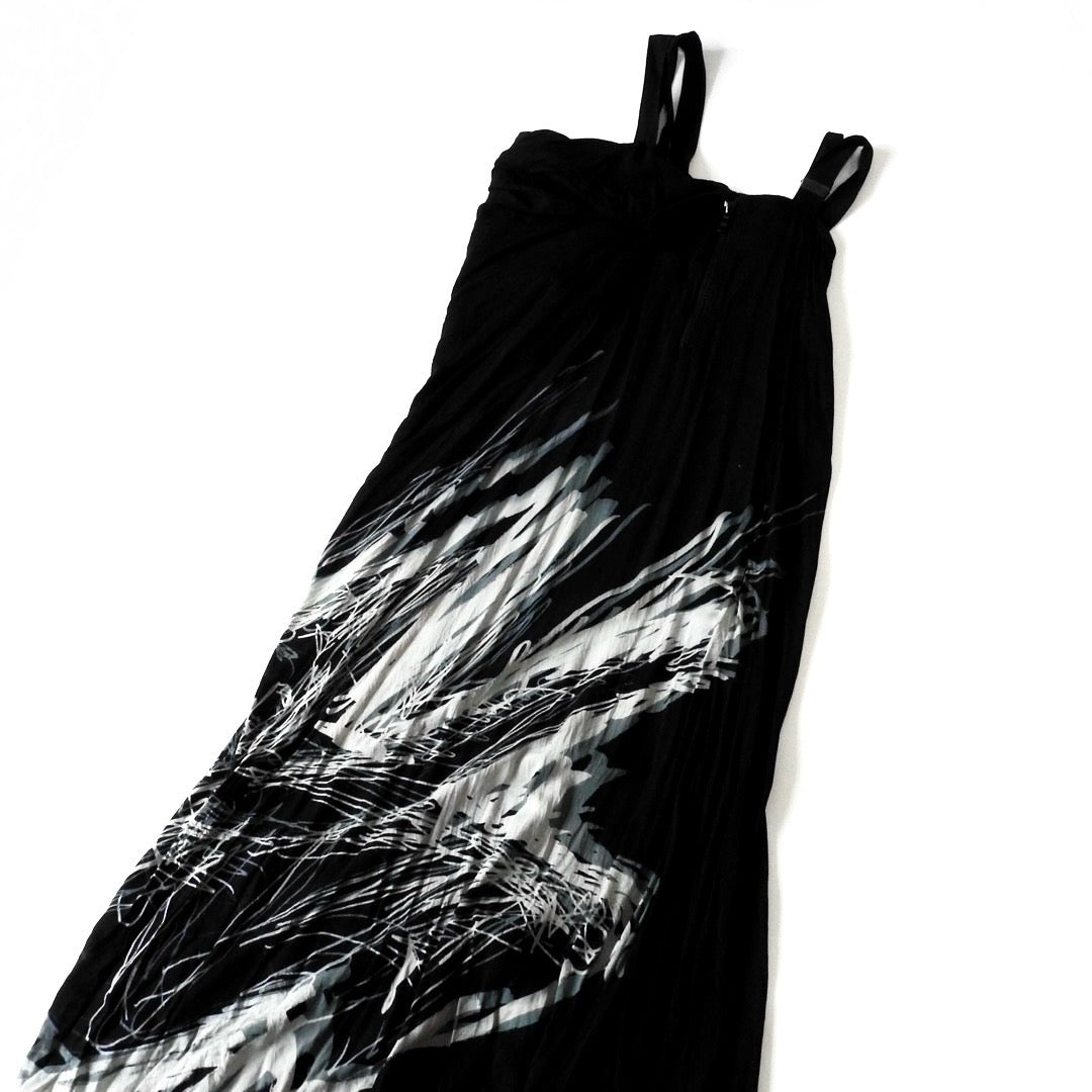 Yohji Yamamoto +Noir SS20 Abstract Print Dress