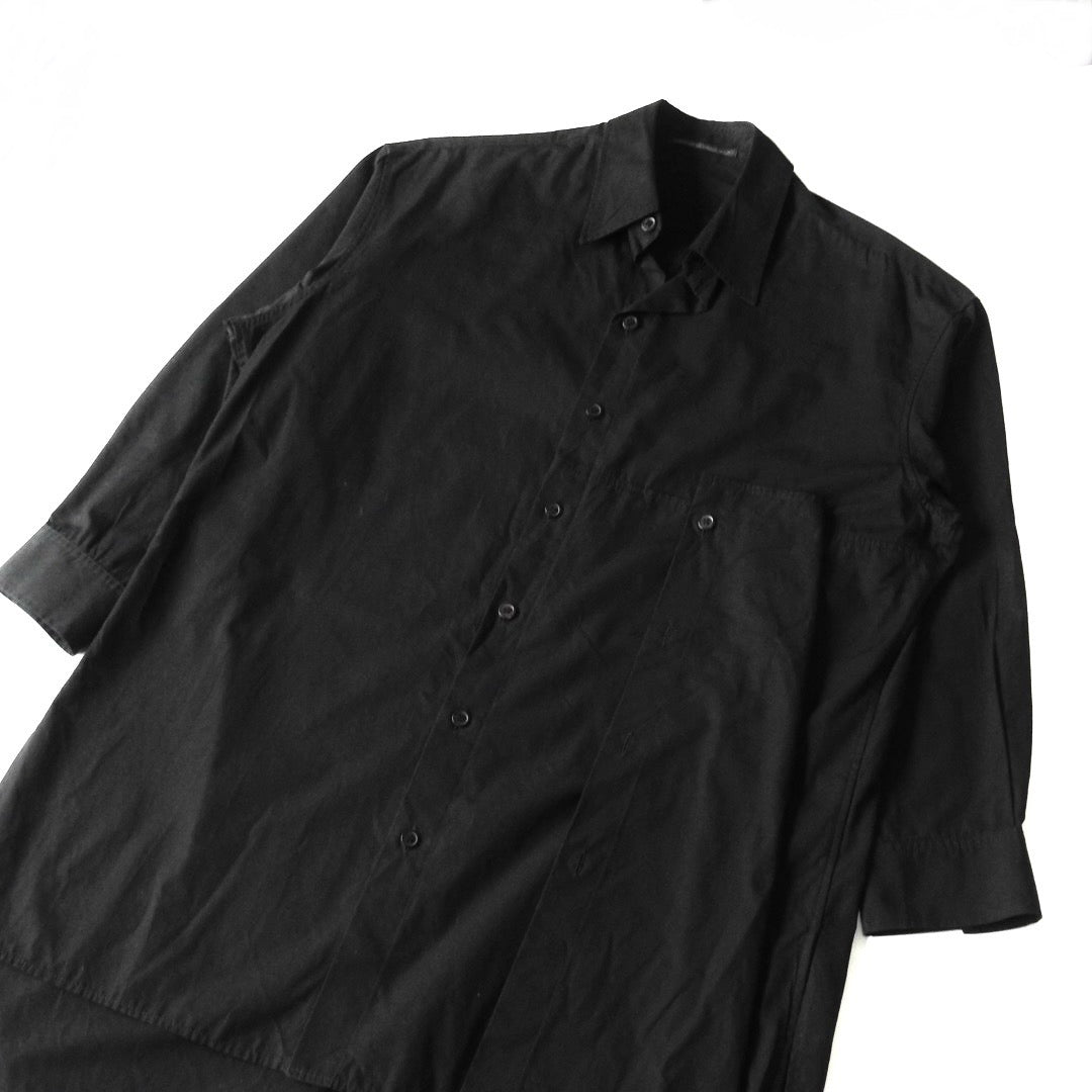 COMME DES GARCONS HOMME PLUS Shirt Layered Polyester Shrink Shirt 19AW