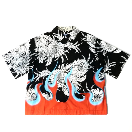 PRADA DAHILA FLAME SS18 BOWLING SHIRT