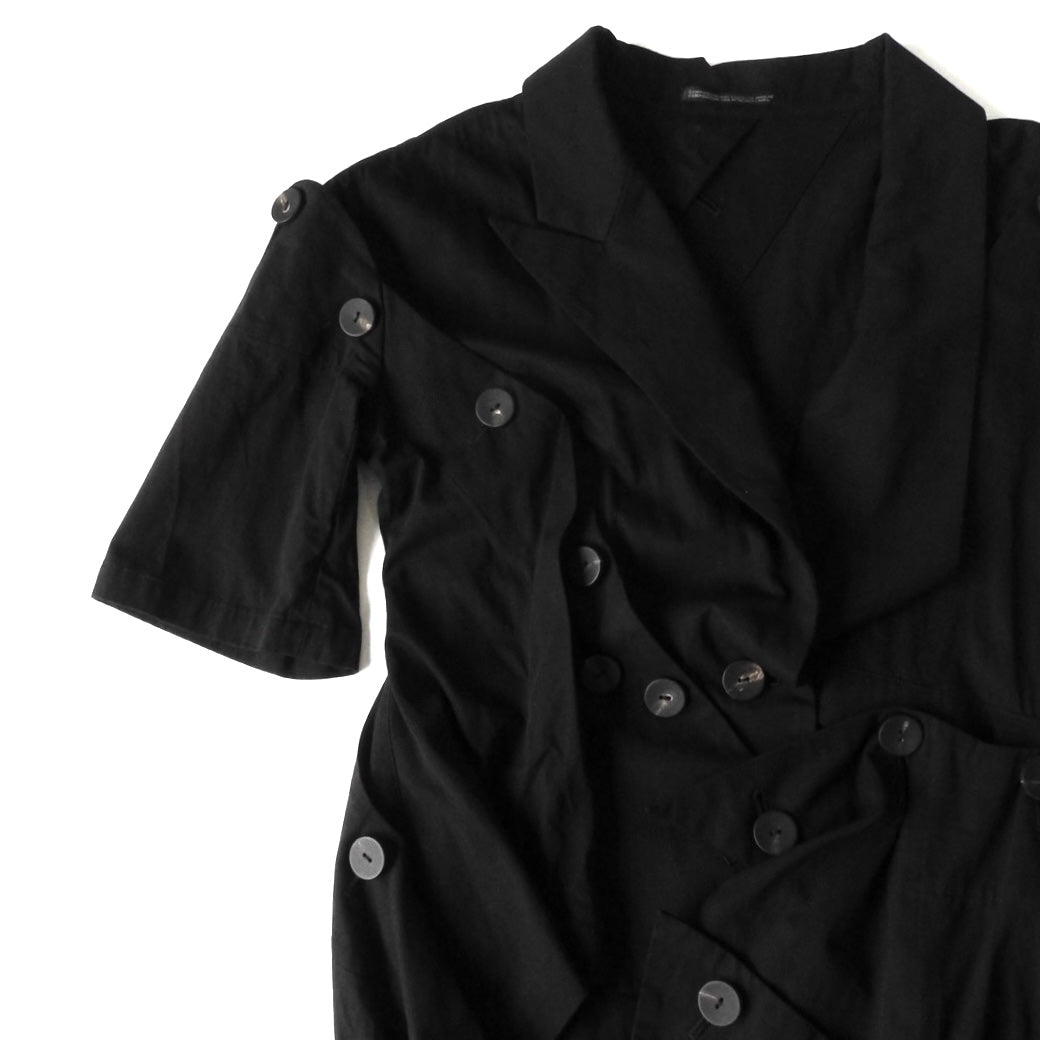 Yohji Yamamoto Femme SS18 Drape Button Asymmetrical Jacket