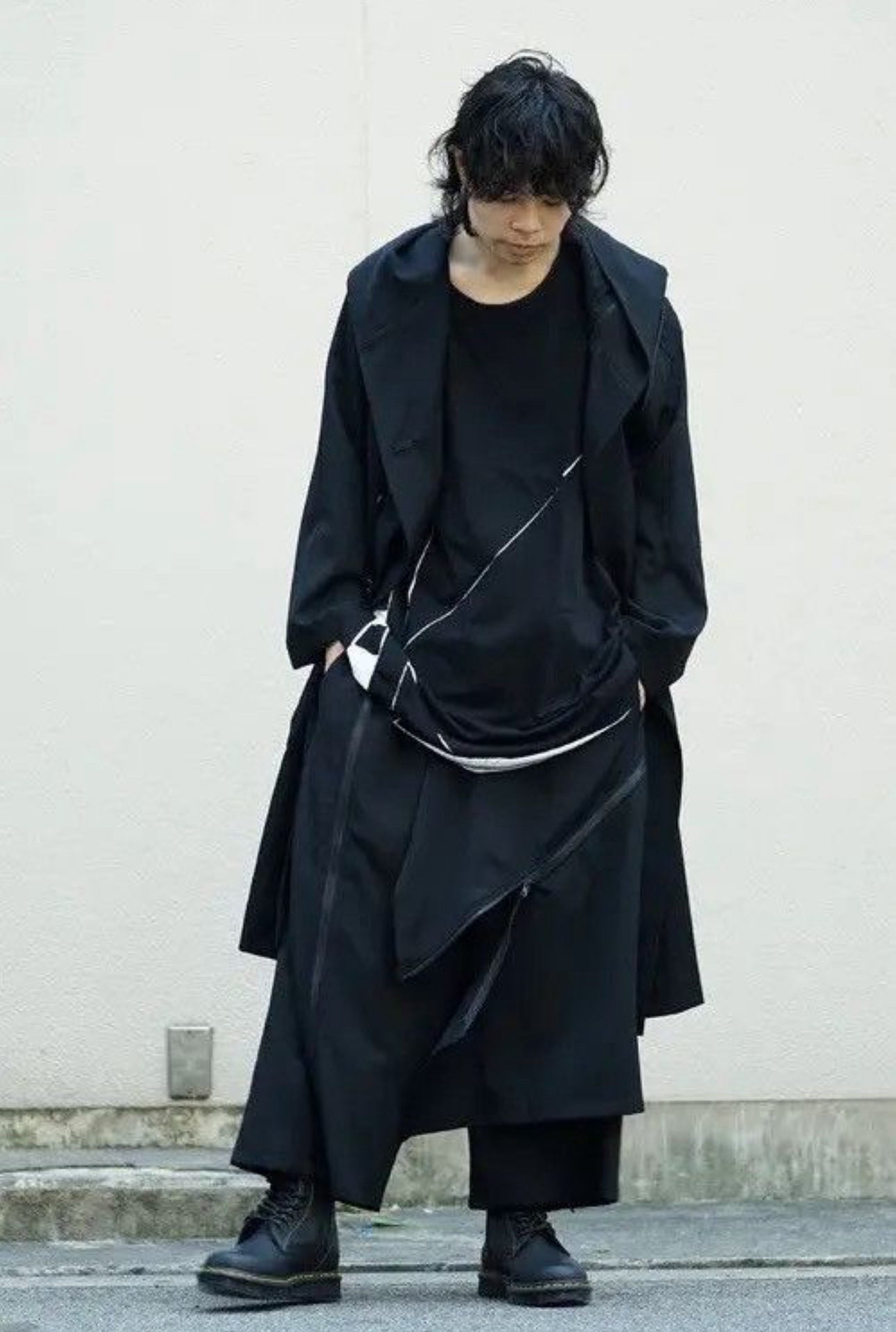 B Yohji Yamamoto AW18 Zip-Up Double Fastener Skirt Pants