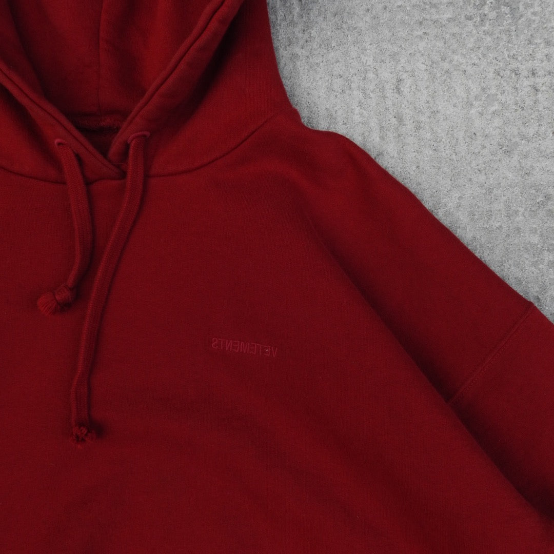 VETEMENTS 2017 RED Inside-Out Hoodie