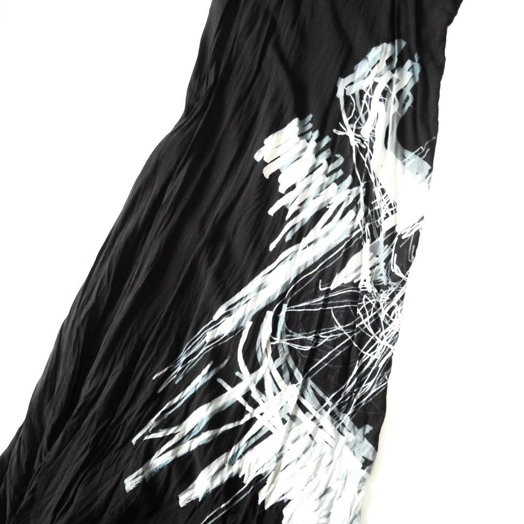 Yohji Yamamoto +Noir SS20 Abstract Print Dress