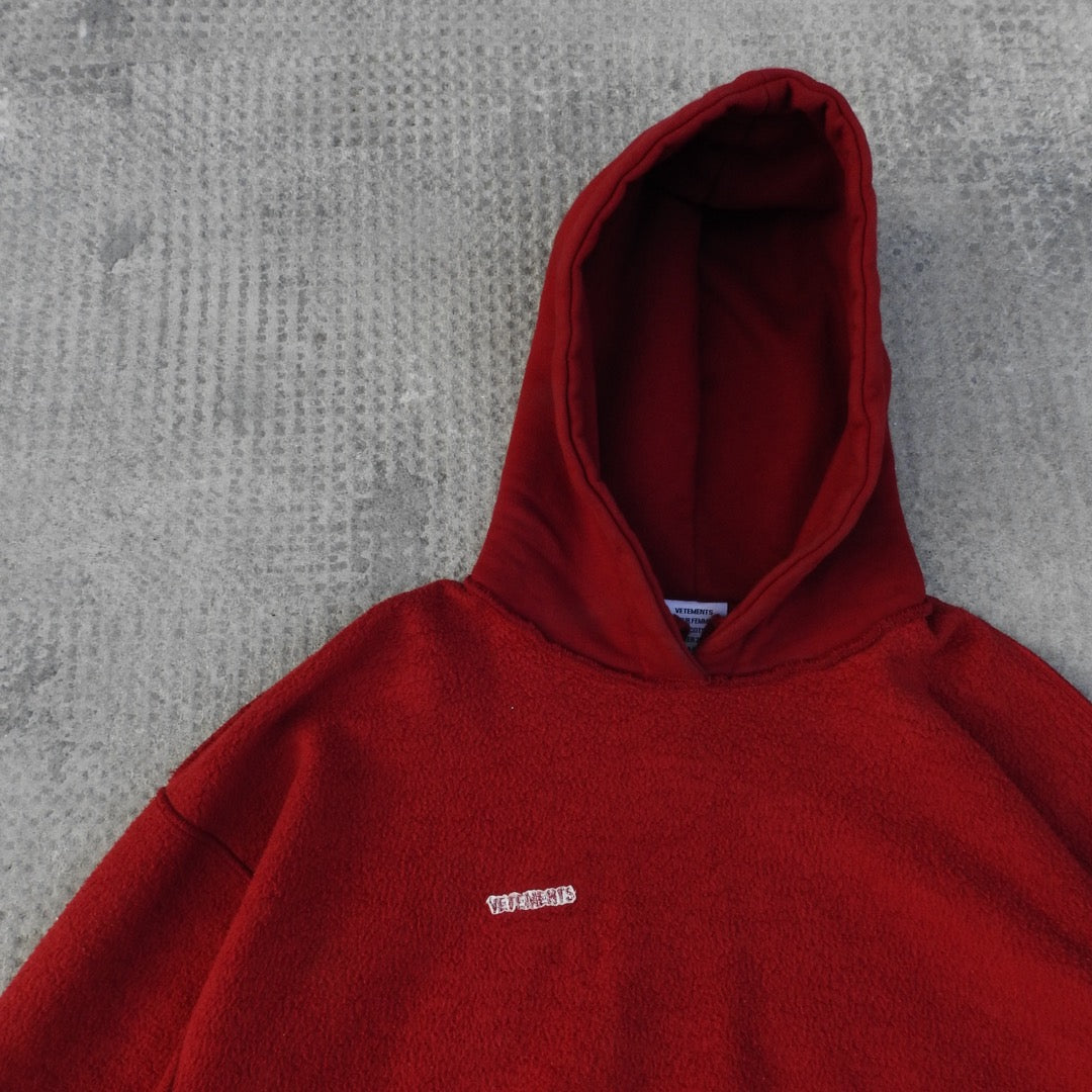 VETEMENTS 2017 RED Inside-Out Hoodie