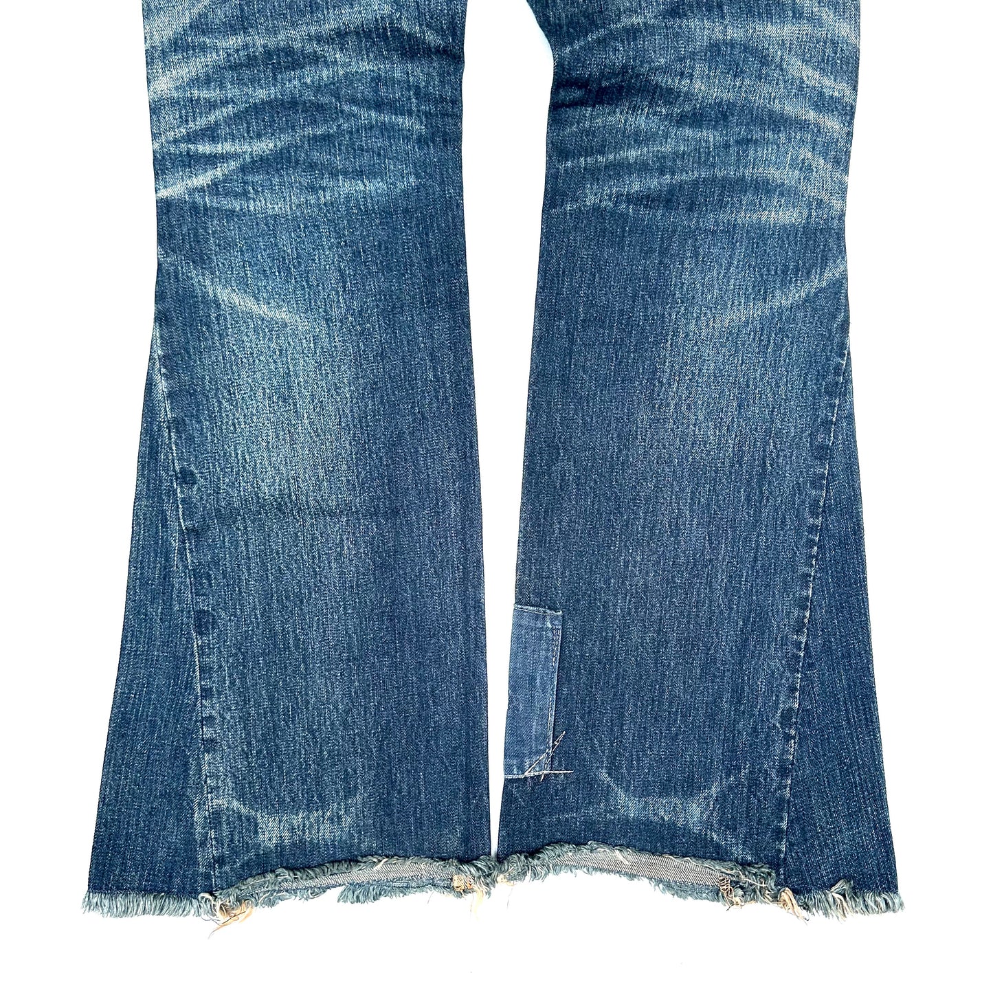 KAPITAL LEGS PATCHWORK FLARED JEANS