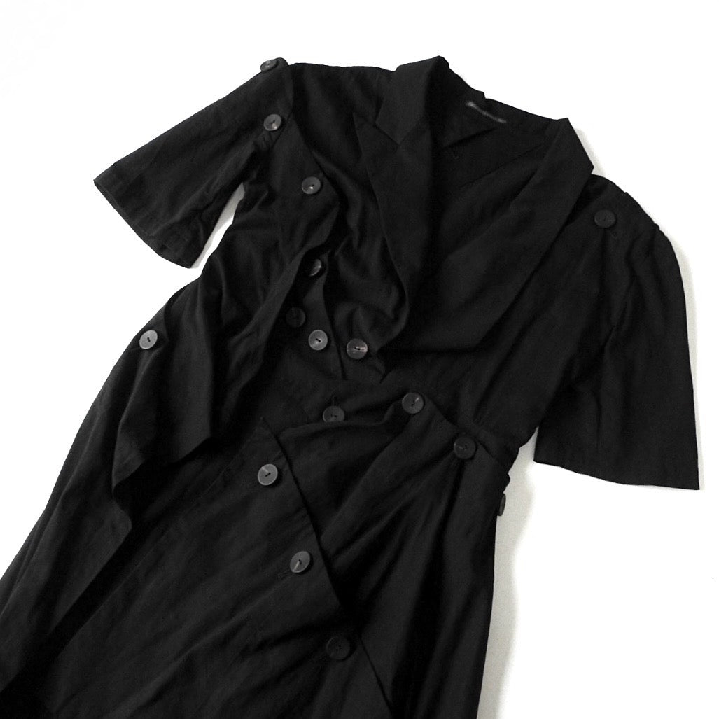 Yohji Yamamoto Femme SS18 Drape Button Asymmetrical Jacket