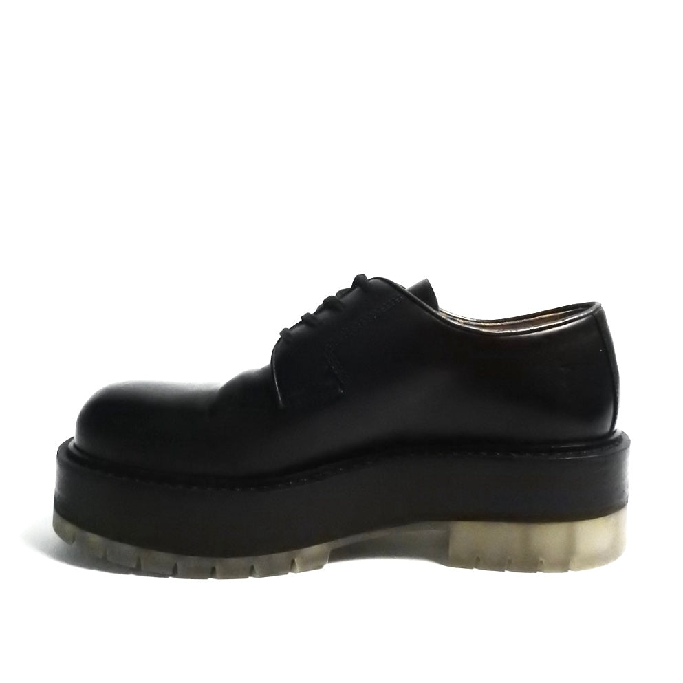 BOTTEGA VENETA STILT CHUNKY-SOLE LEATHER DERBY SHOES