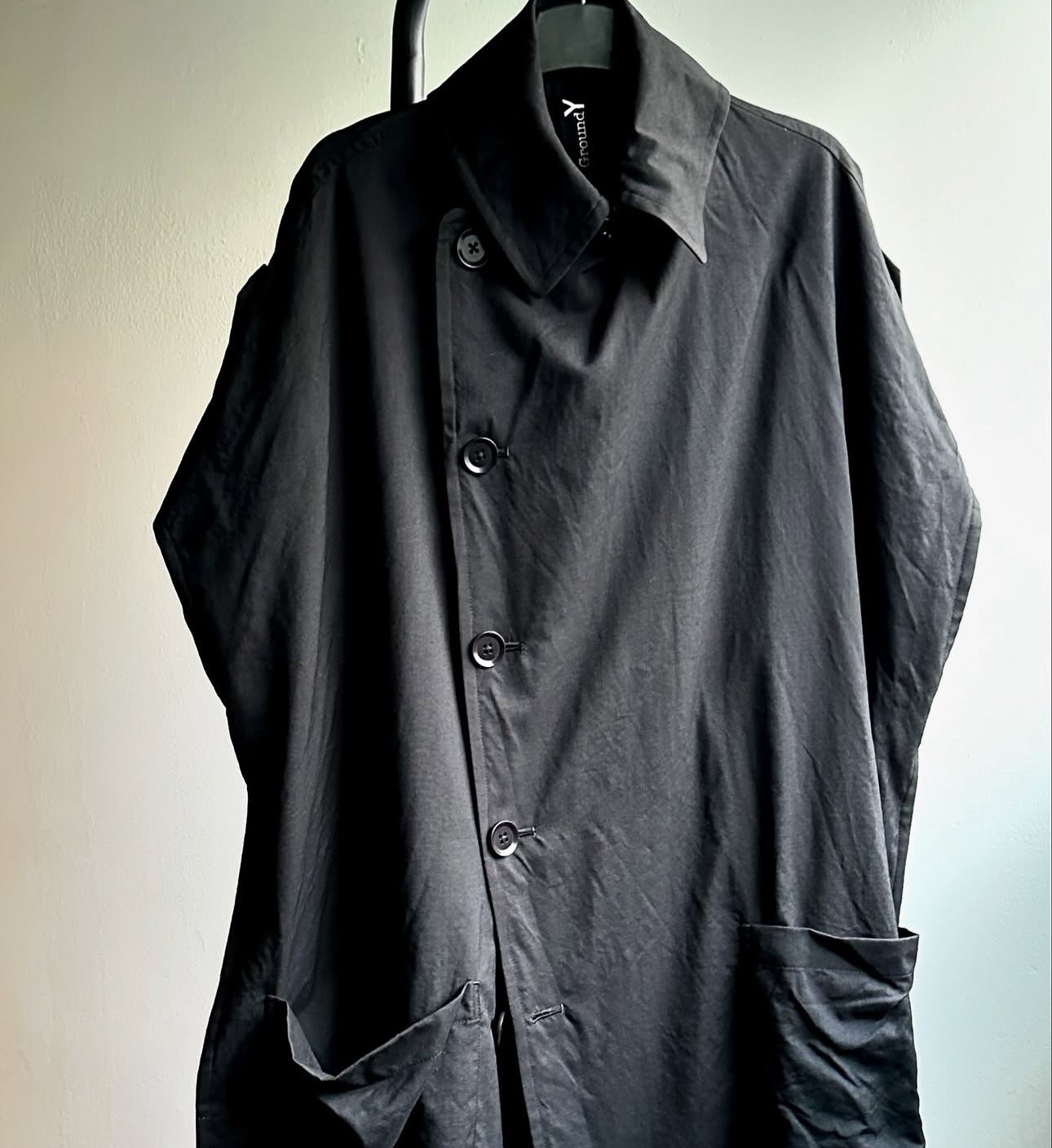 YOHJI YAMAMOTO / GROUND Y SS18 T/W GABARDINE CAPE COAT