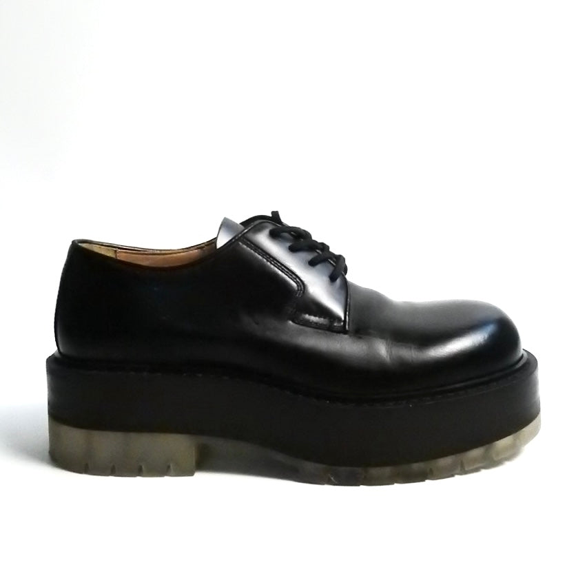 BOTTEGA VENETA STILT CHUNKY-SOLE LEATHER DERBY SHOES