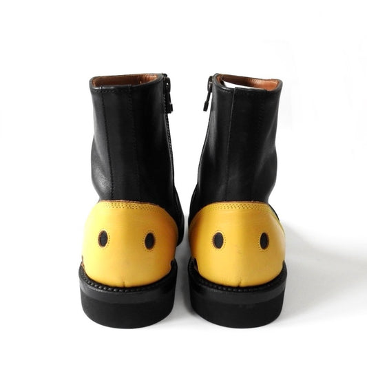 KAPITAL SMILEY HEEL LEATHER BOOTS