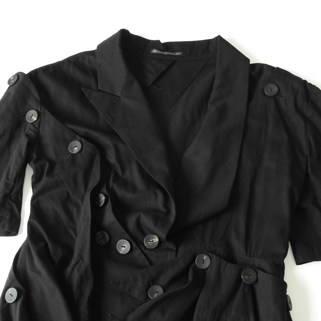 Yohji Yamamoto Femme SS18 Drape Button Asymmetrical Jacket