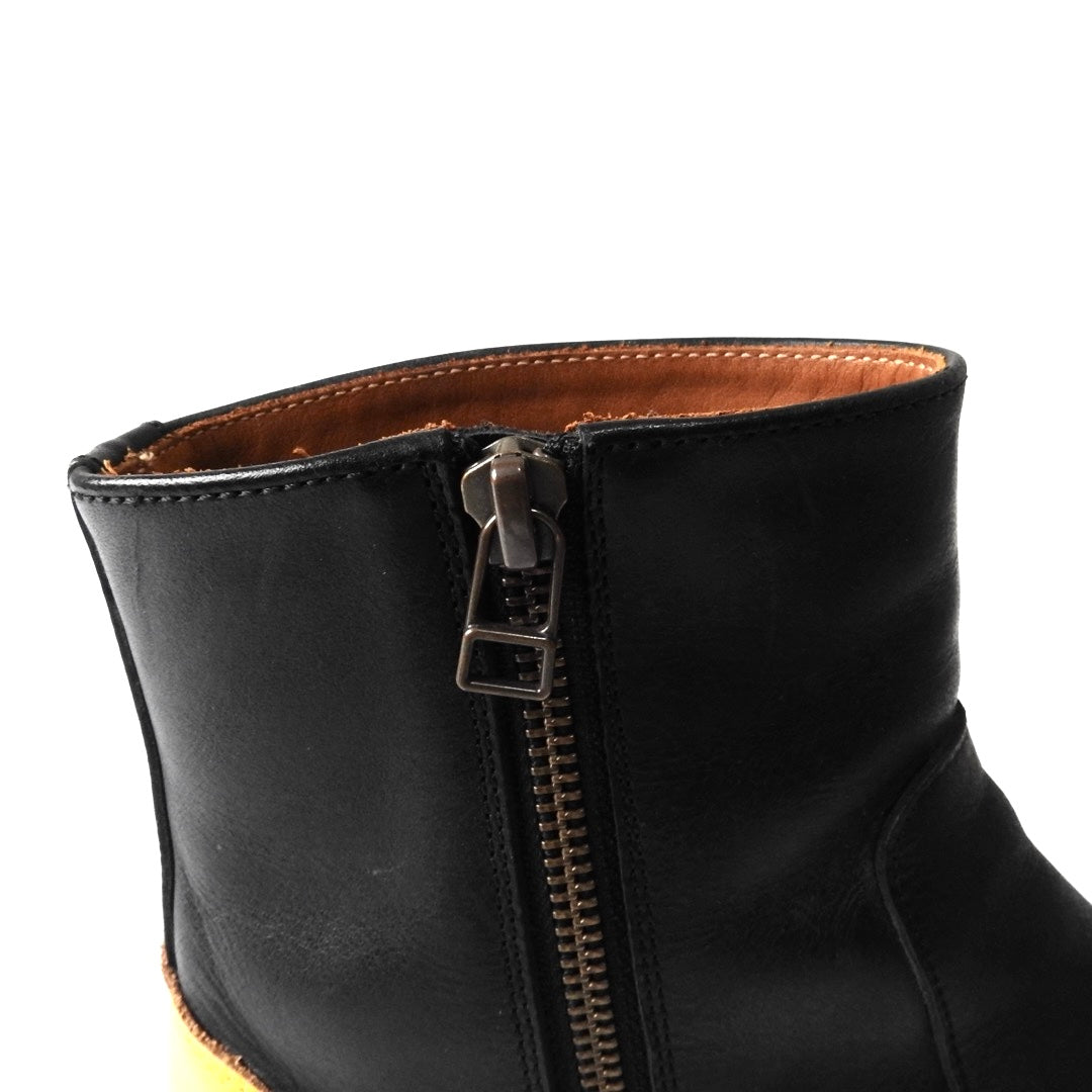 KAPITAL SMILEY HEEL LEATHER BOOTS