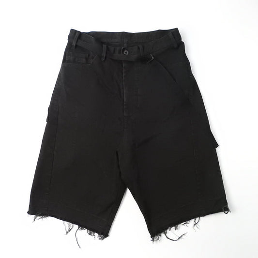 JULIUS_7 BLACK SHORT DENIM SS18 PANTS