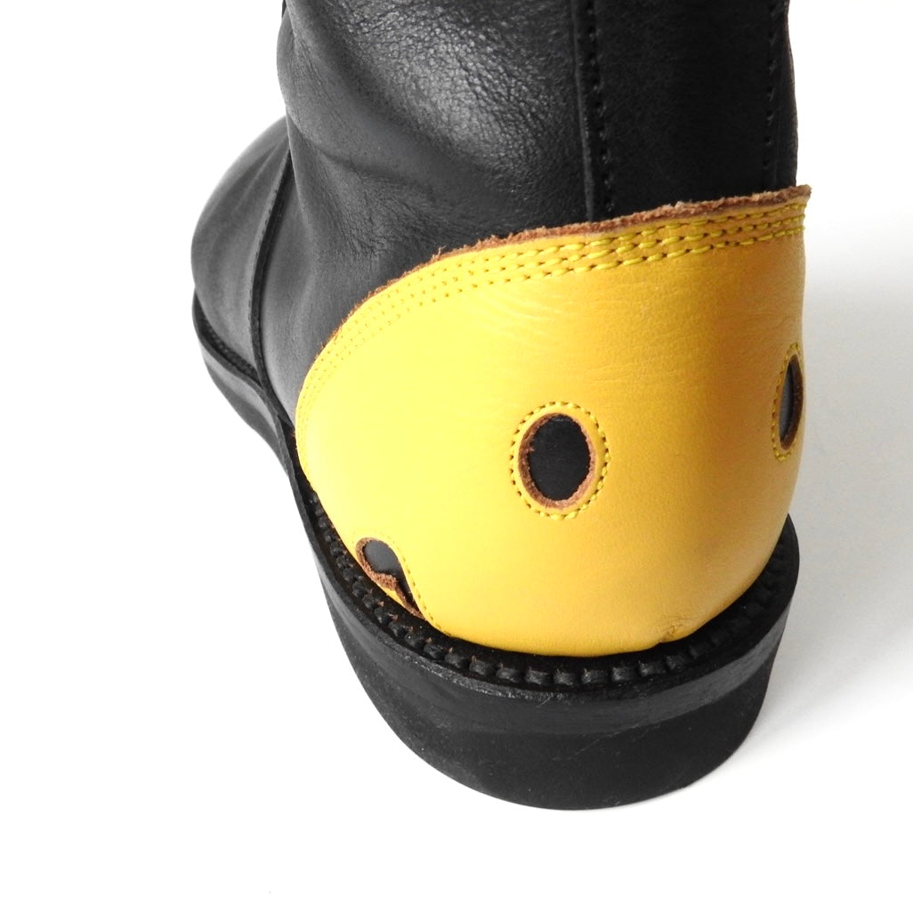 KAPITAL SMILEY HEEL LEATHER BOOTS