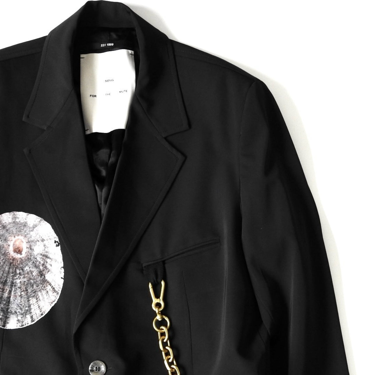 Song for the Mute Black Oversized Limpet Shell Blazer