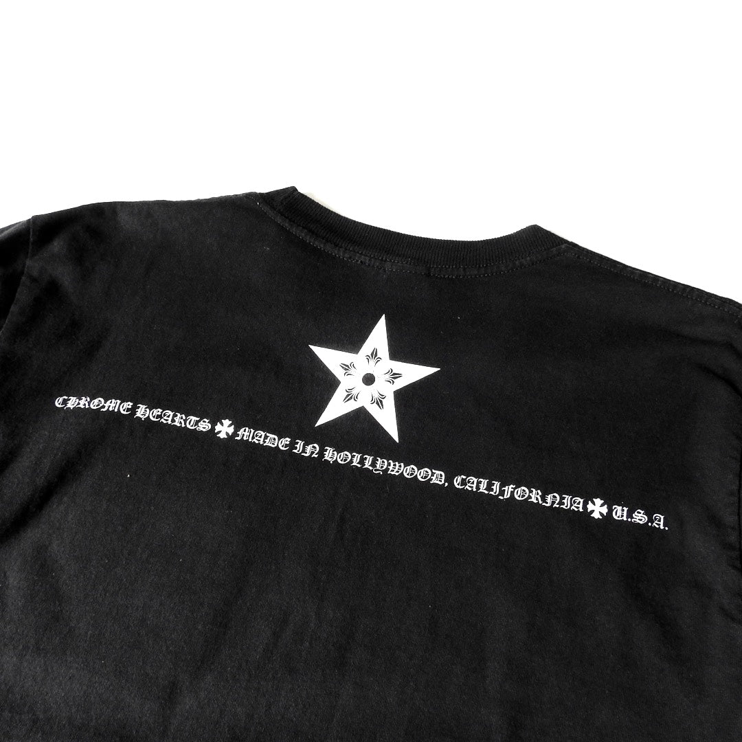 CHROME HEARTS BLACK PENTAGRAM 5 STARS TEE