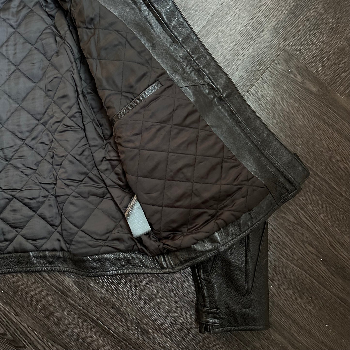 BALENCIAGA SS19 BUFFALO LEATHER LOGO RIDER JACKET