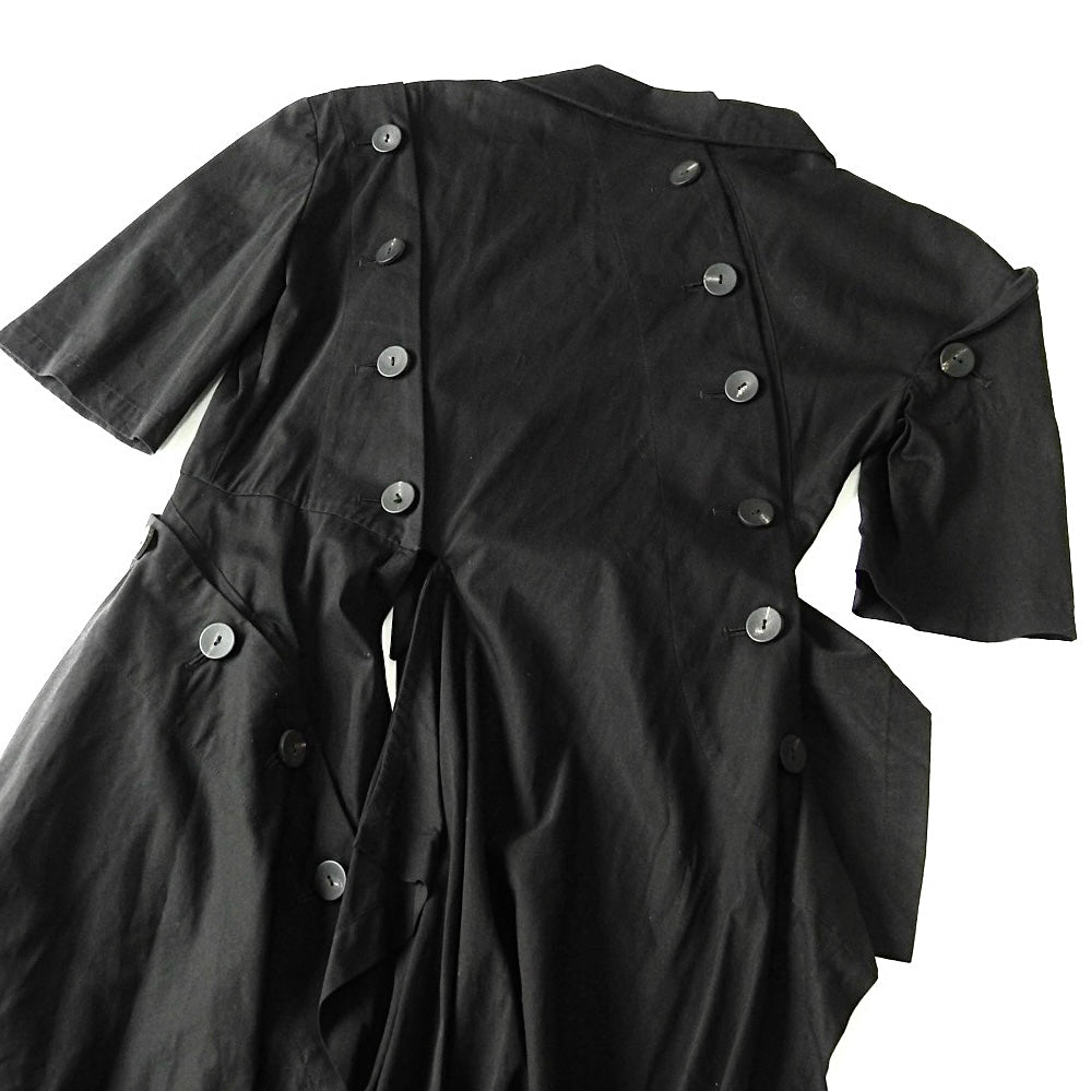 Yohji Yamamoto Femme SS18 Drape Button Asymmetrical Jacket