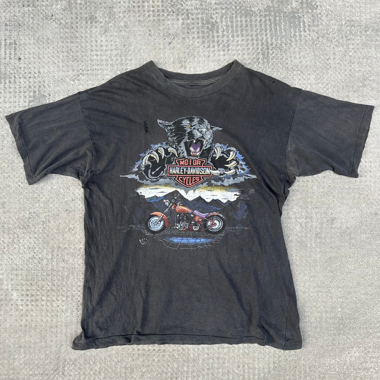 HARLEY-DAVIDSON 80S VINTAGE BLACK PANTHER TEE