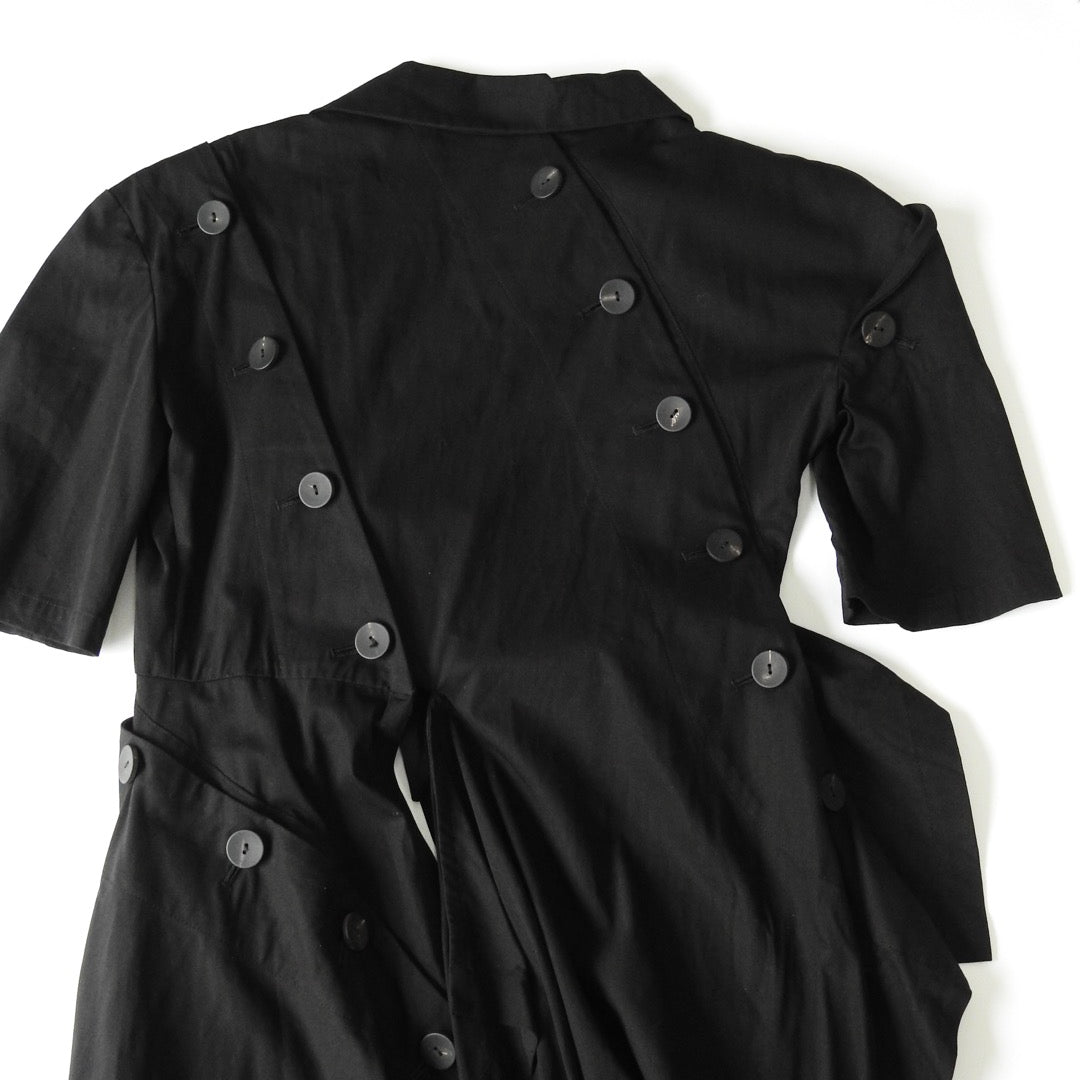 Yohji Yamamoto Femme SS18 Drape Button Asymmetrical Jacket