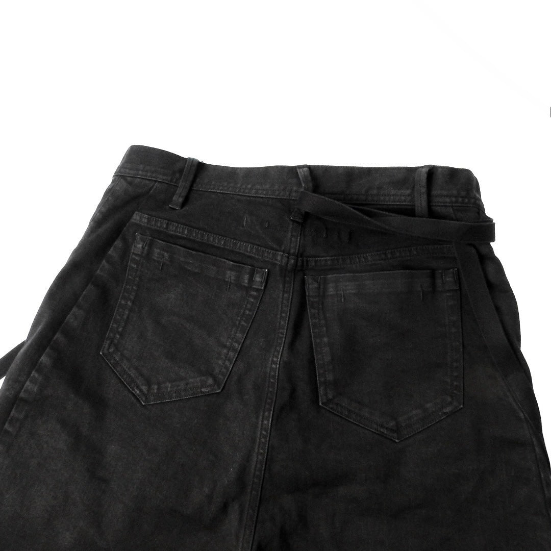 JULIUS_7 BLACK SHORT DENIM SS18 PANTS