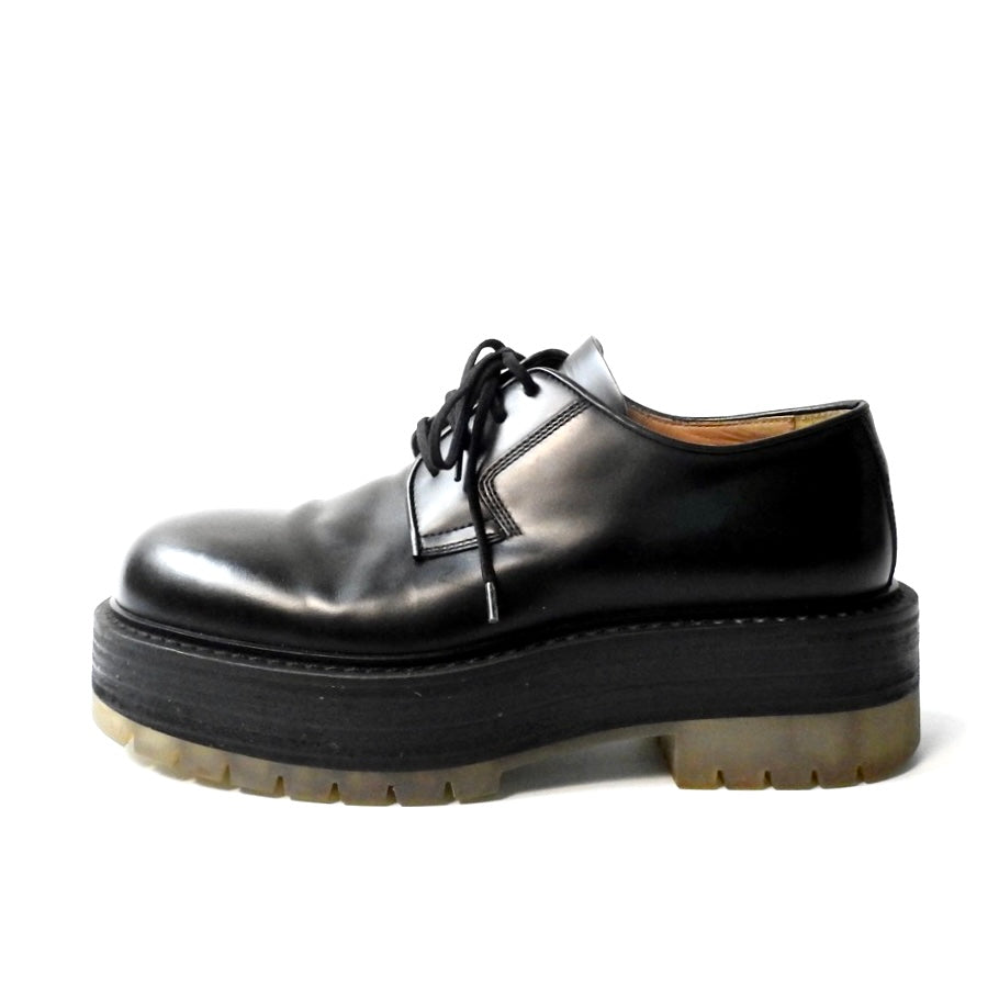 BOTTEGA VENETA STILT CHUNKY-SOLE LEATHER DERBY SHOES