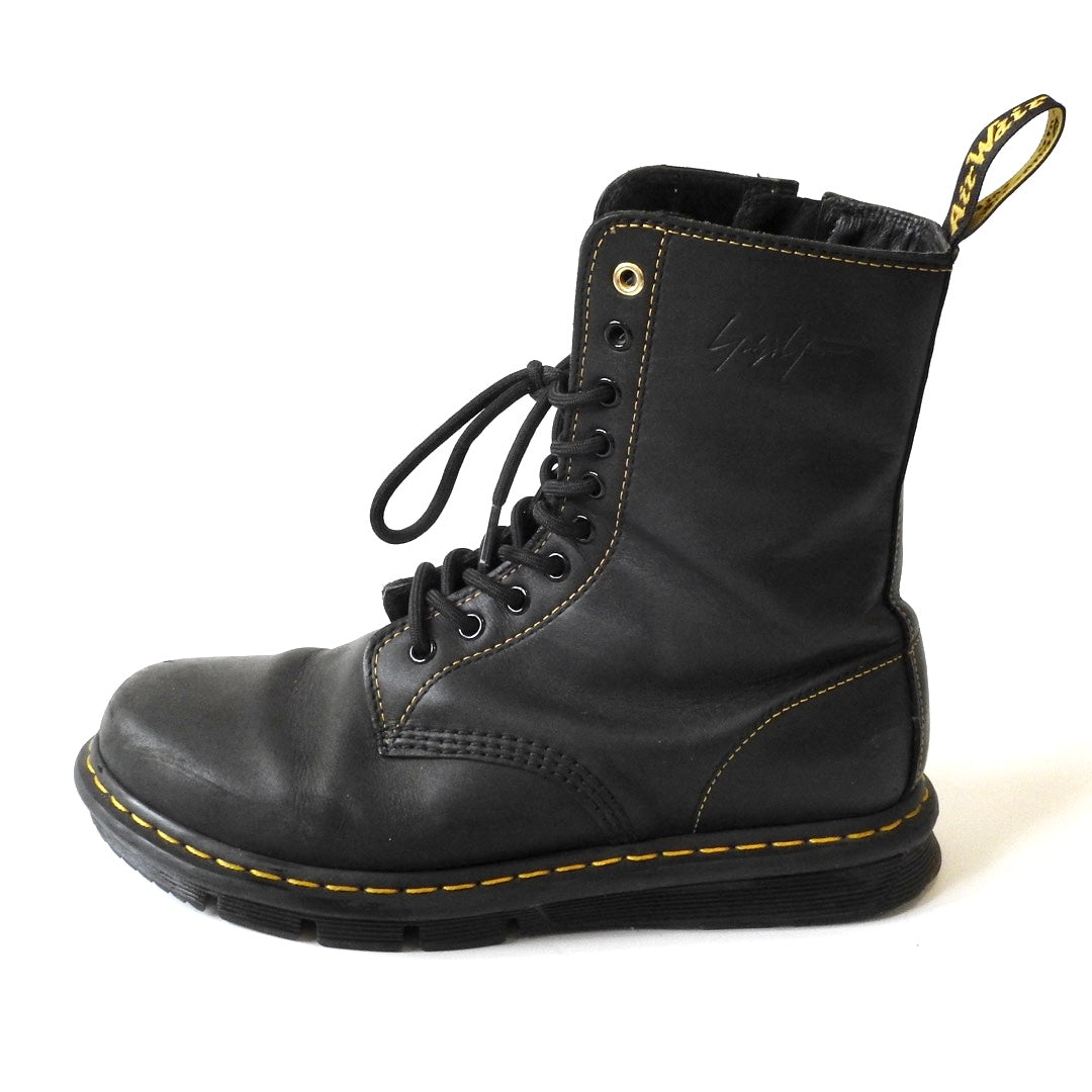 YOHJI YAMAMOTO X DR.MARTENS BLACK TEMPARY TARIAN BOOTS