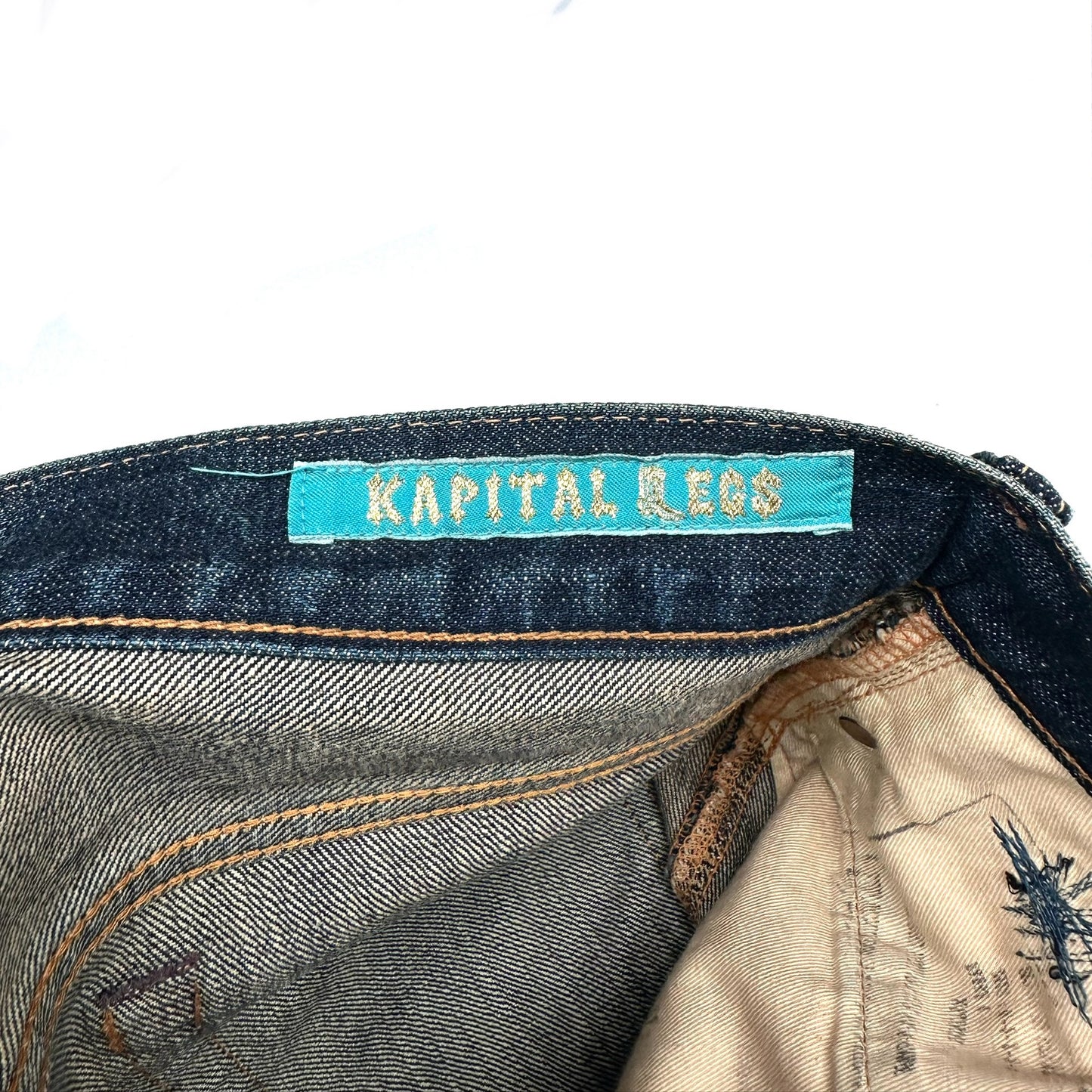 KAPITAL LEGS PATCHWORK FLARED JEANS