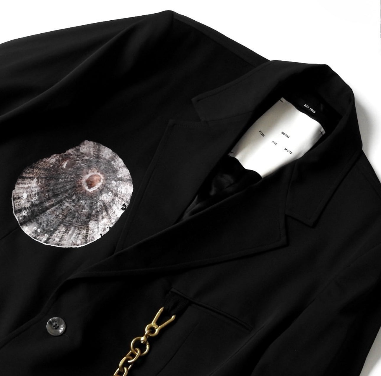 Song for the Mute Black Oversized Limpet Shell Blazer