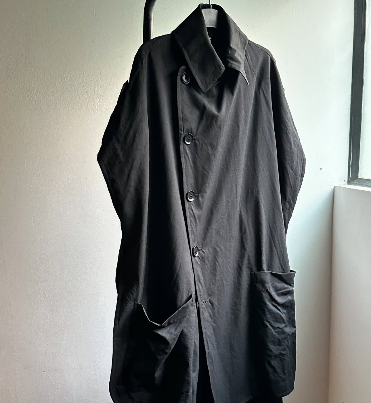 YOHJI YAMAMOTO / GROUND Y SS18 T/W GABARDINE CAPE COAT